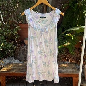 Lauren by Ralph Lauren Floral Cotton Ruffle Dress 100% Cotton